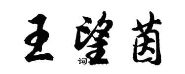 胡問遂王望茵行書個性簽名怎么寫