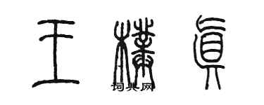 陳墨王璞真篆書個性簽名怎么寫