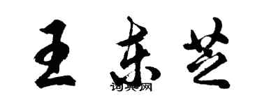 胡問遂王東芝行書個性簽名怎么寫