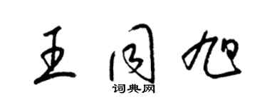 梁錦英王同旭草書個性簽名怎么寫