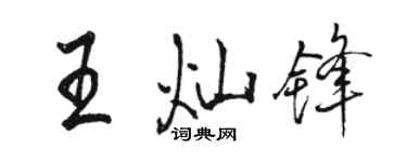 駱恆光王燦鋒行書個性簽名怎么寫