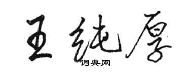 駱恆光王純厚行書個性簽名怎么寫