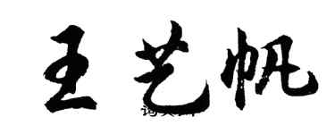 胡問遂王藝帆行書個性簽名怎么寫