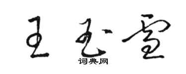 駱恆光王玉雪草書個性簽名怎么寫