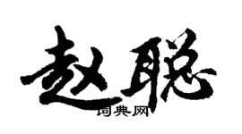 胡問遂趙聰行書個性簽名怎么寫