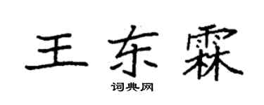 袁強王東霖楷書個性簽名怎么寫