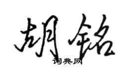 駱恆光胡銘行書個性簽名怎么寫