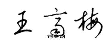 梁錦英王齊梅草書個性簽名怎么寫