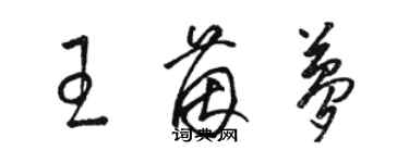 駱恆光王茵夢草書個性簽名怎么寫