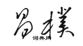 駱恆光昌朴草書個性簽名怎么寫