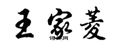 胡問遂王家菱行書個性簽名怎么寫