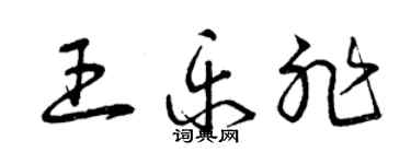 曾慶福王樂非草書個性簽名怎么寫