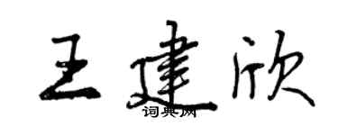 曾慶福王建欣行書個性簽名怎么寫