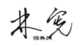 駱恆光林憲草書個性簽名怎么寫