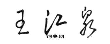 駱恆光王江泉草書個性簽名怎么寫