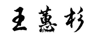 胡問遂王蕙杉行書個性簽名怎么寫