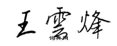 王正良王雲烽行書個性簽名怎么寫