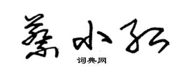 朱錫榮蔡小紅草書個性簽名怎么寫