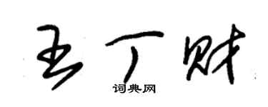 朱錫榮王丁財草書個性簽名怎么寫