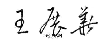 駱恆光王展華草書個性簽名怎么寫