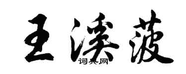 胡問遂王溪菠行書個性簽名怎么寫