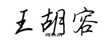 王正良王胡容行書個性簽名怎么寫