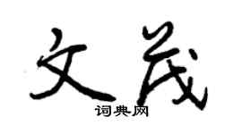 曾慶福文茂行書個性簽名怎么寫