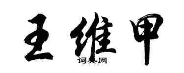 胡問遂王維甲行書個性簽名怎么寫