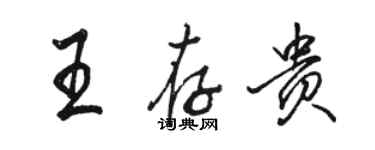 駱恆光王存貴行書個性簽名怎么寫