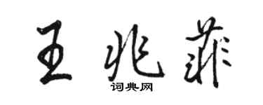 駱恆光王兆菲行書個性簽名怎么寫