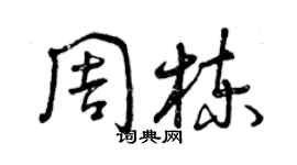 曾慶福周棟草書個性簽名怎么寫