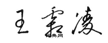 駱恆光王霜凌草書個性簽名怎么寫