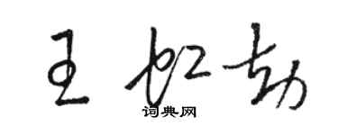 駱恆光王虹劫草書個性簽名怎么寫