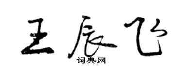 曾慶福王辰飛行書個性簽名怎么寫