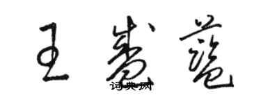 駱恆光王盛藍草書個性簽名怎么寫