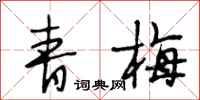 段相林青梅行書怎么寫