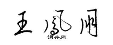 梁錦英王鳳朋草書個性簽名怎么寫