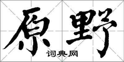 翁闓運原野楷書怎么寫