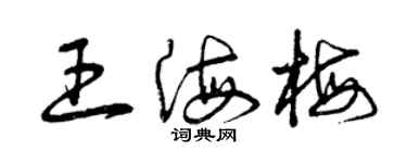 曾慶福王海梅草書個性簽名怎么寫