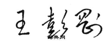 駱恆光王彭剛草書個性簽名怎么寫