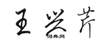 駱恆光王興芹行書個性簽名怎么寫