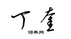 梁錦英丁奎草書個性簽名怎么寫