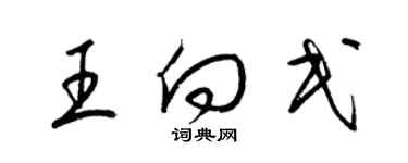 梁錦英王向民草書個性簽名怎么寫