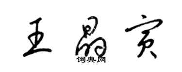 梁錦英王晶寅草書個性簽名怎么寫