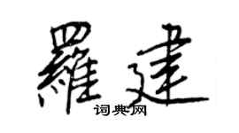 王正良羅建行書個性簽名怎么寫