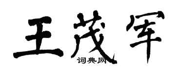 翁闓運王茂軍楷書個性簽名怎么寫
