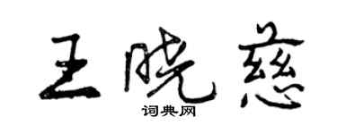 曾慶福王曉慈行書個性簽名怎么寫