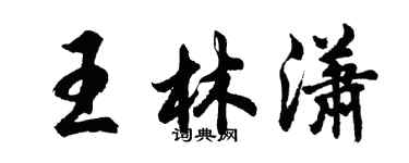 胡問遂王林瀟行書個性簽名怎么寫