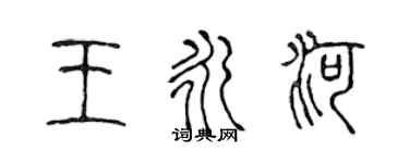 陳聲遠王永河篆書個性簽名怎么寫