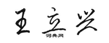 駱恆光王立興行書個性簽名怎么寫